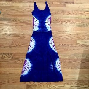 venus tie dye maxi dress